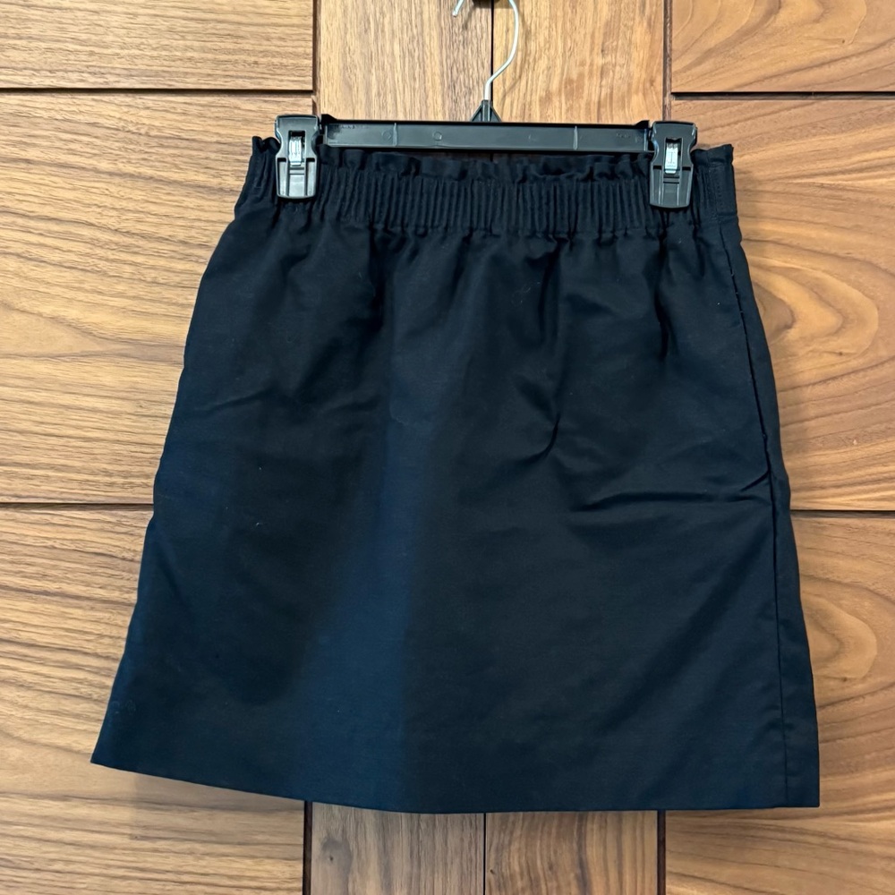 J CREW Black Linen Paperbag Waist Spring Summer Skirt - Sz 4